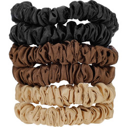 W7 Silky Knots Hair Scrunchies 6 Pack - Fall