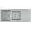 Franke Sirius 2.0 621 Titanium Silver Ένθετος Νεροχύτης Γρανίτη Αντιστρεφόμενος 116x50cm