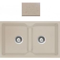 Sanitec Classic 340 Υποκαθήμενος Νεροχύτης Γρανίτη Ματ Granite Cappuccino 78x50cm