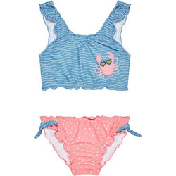 Playshoes Παιδικό Μαγιό Bikini Set για Κορίτσι Γαλάζιο Κοραλί 461294
