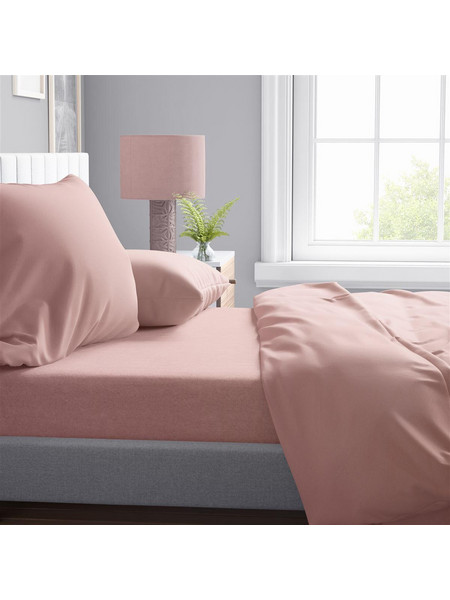 Σεντόνι 1 τεμ Solid 503 220X240 Dusty Rose 100% Cotton