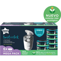 Tommee Tippee Twist & Click Refill Κωδ 85102301 Ανταλλακτικές Κασέτες Κάδου Απόρριψης Πάνας 6 Τεμάχια