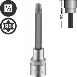 Force 34610090 Καρυδάκι Torx Μακρύ 1/2" - T90