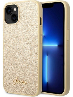 Guess Script Back Cover Glitter Gold (iPhone 14)