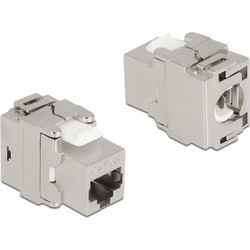 DELOCK keystone module RJ45 σε LSA 180 87032, Cat.6A, ασημί