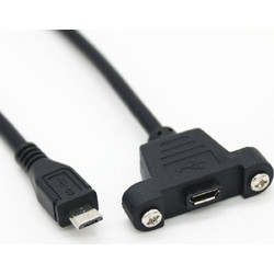 50cm Micro USB 2.0 Male to Female Socket Mounting Cable