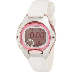 Casio Ψηφιακό Γυναικείο Ρολόι Χρονογράφος με Λευκό Καουτσούκ Λουράκι LW-200-7A