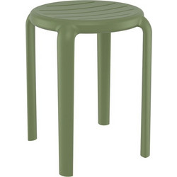 Tom 45 Σκαμπό Πολυπροπυλενίου Olive Green 34x34x45cm