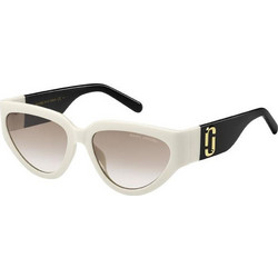 Marc Jacobs MJ645/S White/Black Γυναικεία Γυαλιά Ηλίου Cat Eye Κοκάλινα Λευκά με Καφέ Degradee Φακό