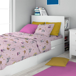 Dimcol Σετ Παιδικά Σεντόνια 160x240 Sweet Dreams 550 Pink 3τμχ