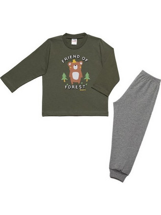 ΠΑΙΔΙΚΗ ΠΥΤΖΑΜΑ ΑΓΟΡΙ ΧΕΙΜΕΡΙΝΗ BEAR-FOREST ΧΑΚΙ 61875-860 Χακί