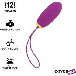 Coverme Remote Control Lapi Δονητής Egg για Ζευγάρια με Τηλεχειριστήριο Μωβ