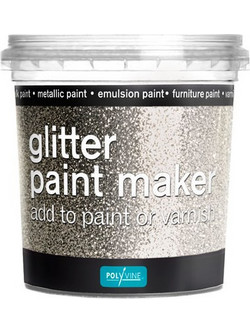 Polyvine Glitter Paint Maker Silver 75gr