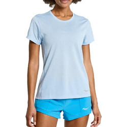 Saucony Stopwatch Short Sleeve Γυναικείο Αθλητικό T-Shirt Γαλάζιο SAW800370-ETH