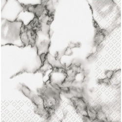 Χαρτοπετσέτες decoupage - πάρτυ Stewo 33X33cm μάρμαρο γκρι-λευκό 20τμχ (2572607660)