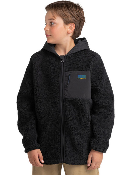 Element Παιδική Ζακέτα Fleece με Κουκούλα και Φερμουάρ Μαύρη F2WAB4ELF2-3732