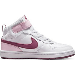Nike Court Borough 2 Παιδικά Sneakers Μποτάκια Λευκά Ροζ CD7783-104