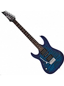 Ibanez GRX70QA Left Handed Ηλεκτρική Κιθάρα ST Style με HSH Μαγνήτες και Ταστιέρα Jatoba Transparent Blue Burst