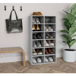 vidaXL Παπουτσοθήκη Ξύλινη Γκρι Μ54xΠ34xΥ100.5cm 815310