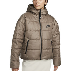 Nike Sportswear Therma-FIT Γυναικείο Μπουφάν Χειμωνιάτικο Puffer Κοντό Καφέ DX1797-040