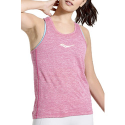Saucony Stopwatch Singlet Tanktop Γυναικείο Αθλητικό T-Shirt Ροζ SAW800369-FQH