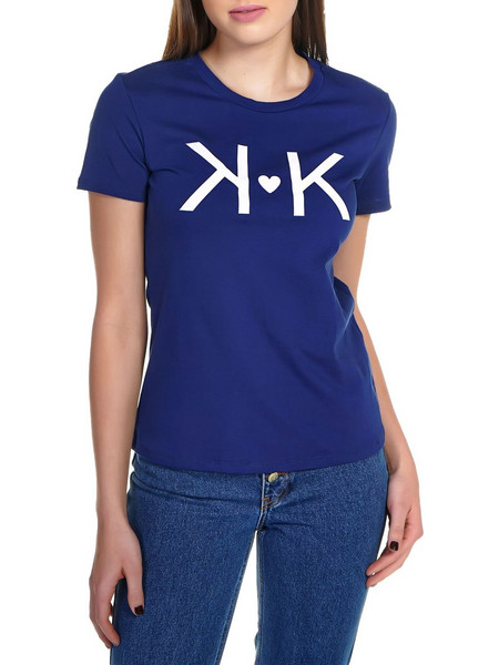 Μπλούζα Κοντομάνικη Kendal + Kylie Classic Heart KKW3711608-LAZULI BLUE Γυναικείο
