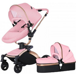 Agape 360 Καρότσι Μωρού 2 σε 1 Pink