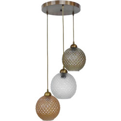 Heronia Lighting Κρεμαστό Φωτιστικό Οροφής Τρίφωτο E27 Πολύχρωμο GL-5010 02-0329