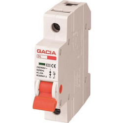 Ραγοδιακόπτης GACIA μονοπολικός 1P 1x63A - 500-43602