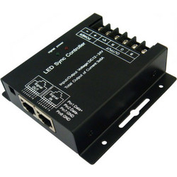 Δέκτης για ταινίες LED RGB 24A με θύρες RJ45 για απόλυτο συγχρονισμό και λυχνίες λειτουργίας - SMARTRGBR
