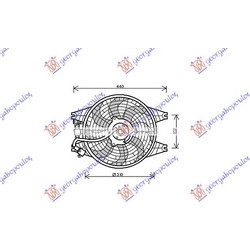 Βεντιλατερ A/C Κομπλε ΒΕΝΖ. - ΠΕΤΡ. Kia Sorento 02-09 - 056606450