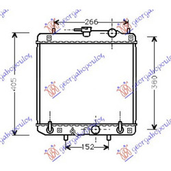 Ψυγειο Νερου 1,0i 12V (37,5x32,5x2,4)ΑΥΤ Daihatsu Cuore (L701) 98-02 - 260106310