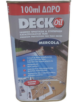 Mercola Deck Λάδι Ξύλου Έτοιμο προς Χρήση Ματ Διάφανο 2.5lt
