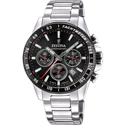 Festina Ανδρικό Ρολόι Χρονογράφος με Ασημί Μεταλλικό Μπρασελέ F20560/5