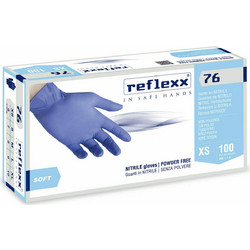 Reflexx R76 Γάντια Νιτριλίου Μπλε 100τμχ