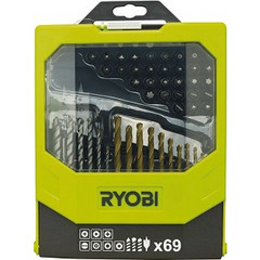 Μύτες & Τρυπάνια Σετ 69 Τεμαχίων RYOBI RAK69MIX