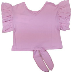 Serafino Παιδικό Crop Top Κοντομάνικο Ροζ 3540