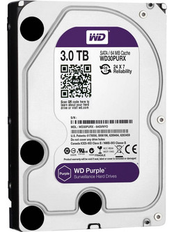 Western Digital Purple 3TB HDD Σκληρός Δίσκος 3.5" Sata 3 5400rpm