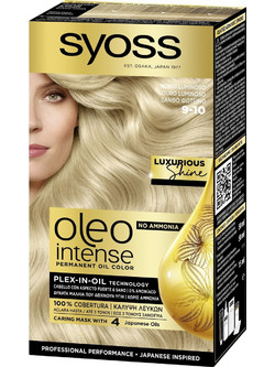 Syoss Oleo Intense 9-10 Ξανθό Φωτεινό Μόνιμη Βαφή Μαλλιών Χωρίς Αμμωνία