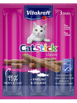 Vitakraft CatStick with Cod & Tuna 3x18gr