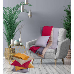 Mαξιλαροθήκη Σχ.Irma 45x45cm 80% cot-20% pol Red