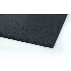 NONE Λαστιχένιο Πάτωμα BEFIT ZERO Πλακάκι 100x50cm 15mm Μαύρο