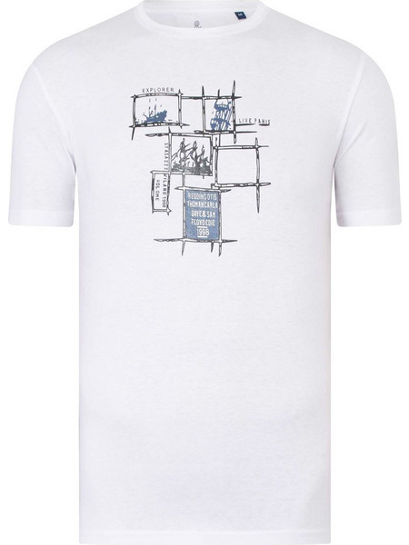 Explorer Ανδρικό μπλουζάκι T-Shirt Μονόχρωμο 2221102024-WHITE