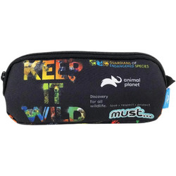 Must Animal Planet Keep It Wild Κασετίνα με 2 Θήκες Μαύρη 571001