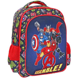 Must Avengers Assemble Σχολική Τσάντα Πλάτης Δημοτικού Μπλε 506091