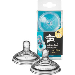 Tommee Tippee Advanced Θηλή Σιλικόνης για Μπιμπερό 0m+ Ρυθμιζόμενης Ροής 2τμχ