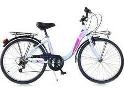 Dino Bikes Summertime Venere Παιδικό Ποδήλατο Πόλης 24" με 6 Tαχύτητες Λευκό