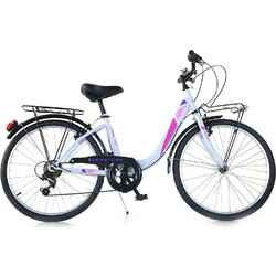 Dino Bikes Summertime Venere Παιδικό Ποδήλατο Πόλης 24" με 6 Tαχύτητες Λευκό