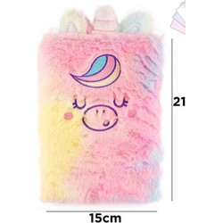Τετράδιο(notebook) Μονόκερως - Unicorn σημειωματάριο παιδικό Α5 15χ21 εκ (μέ υφή γούνας-χνούδι) MP PB832-04