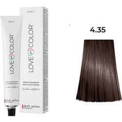 Dott. Solari Love Me+ Color 4.35 Καστανό Σκούρο Χρυσό Καφέ Μόνιμη Βαφή Μαλλιών 100ml